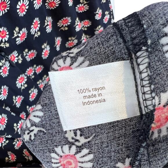 NWT Lane Bryant asymmetrical button front midi / maxi dress navy/coral/white 14 - Picture 11 of 16